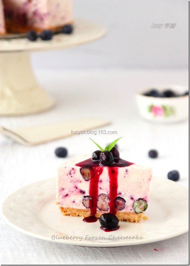 蓝莓冻芝士蛋糕（免烤）Blueberry Frozen Cheesecake